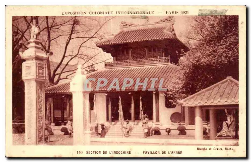 Pavillon de l'Annam — Section de l'Indochine — Internationale Kolonialausstellung Paris 1931 — Blanche et Craste, Archs. - Vorderseite