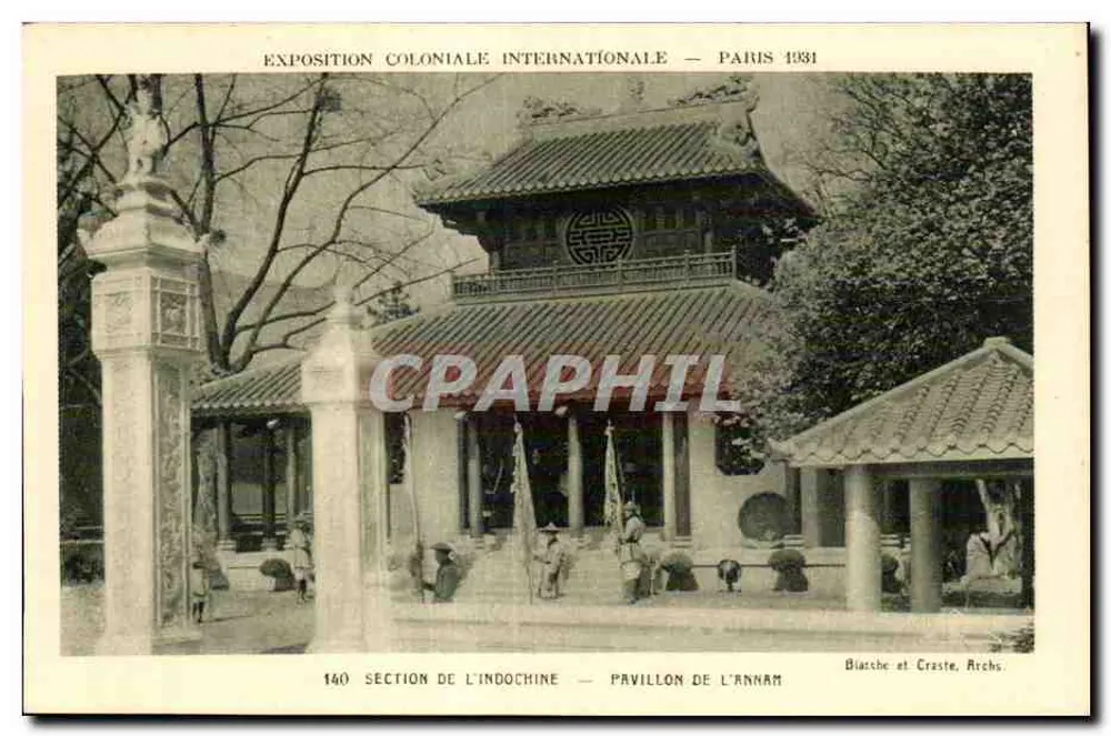 Pavillon von Annam — Indochina-Abteilung — Internationale Kolonialausstellung, Paris 1931 - Vorderseite