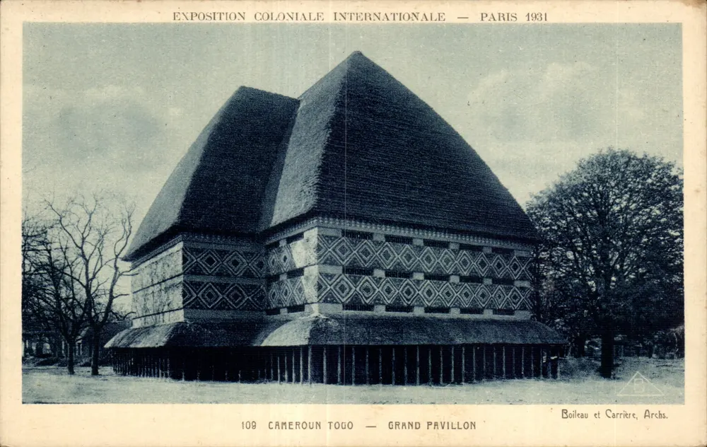 Kamerun Togo — Großer Pavillon — Internationale Kolonialausstellung — Paris 1931 — Boileau et Carrière, Archs. - Vorderseite