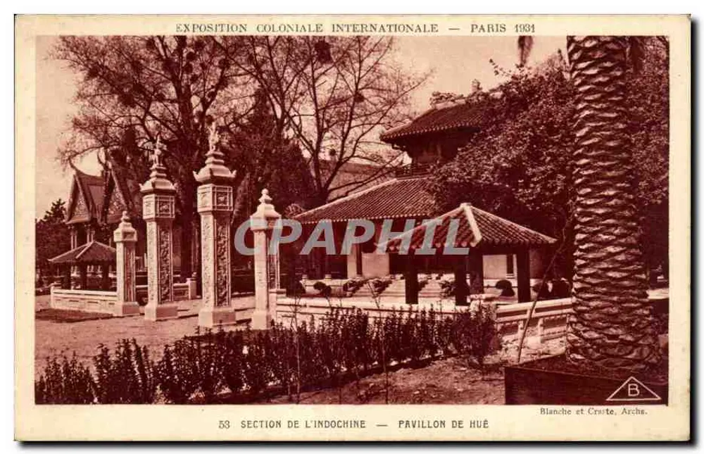 Indochina-Abteilung — Pavillon von Huê — Internationale Kolonialausstellung — Paris 1931 - Vorderseite