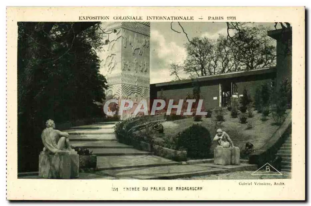 Eingang zum Palast von Madagaskar — Internationale Kolonialausstellung — Paris 1931 - Vorderseite
