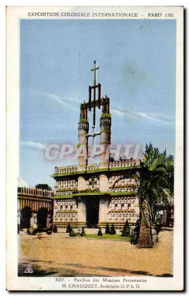 Pavillon der evangelischen Missionen — Internationale Kolonialausstellung Paris 1931 — H. Chauquet, Architekt D.P.L.G. - Vorderseite