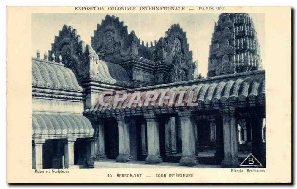 Angkor Wat — Innenhof — Internationale Kolonialausstellung — Paris 1931 - Vorderseite