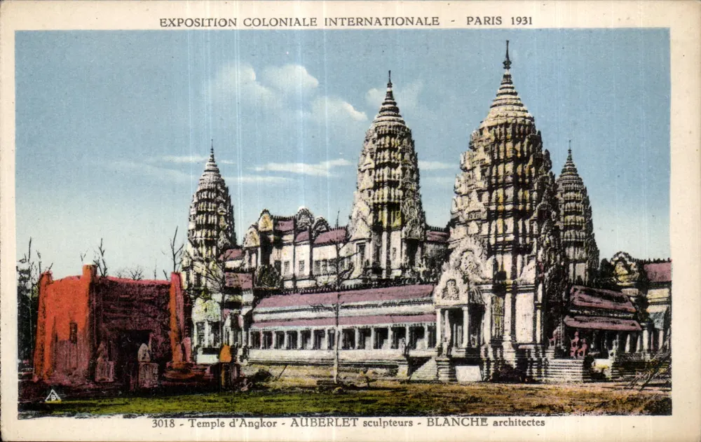 Tempel von Angkor — Internationale Kolonialausstellung — Paris 1931 — Auberlet Bildhauer — Blanche Architekten - Vorderseite