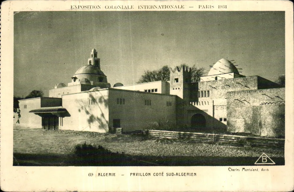 Algerien — Pavillon Süd-Algerischer Seite — Internationale Kolonialausstellung — Paris 1931 — Charles Montaland, Arch - Vorderseite