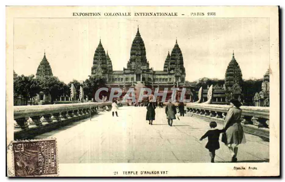 Tempio di Anukor-Vat — Esposizione Coloniale Internazionale — Parigi 1931 — Blanche, Archs. - Recto