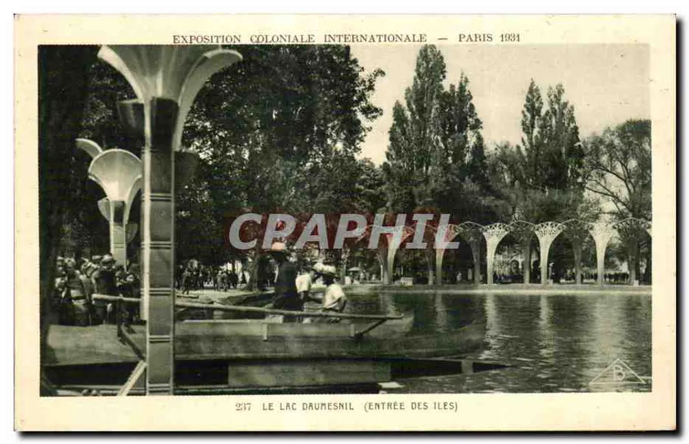 Internationale Kolonialausstellung — Paris 1931 — See Daumesnil (Eingang zu den Inseln) - Vorderseite