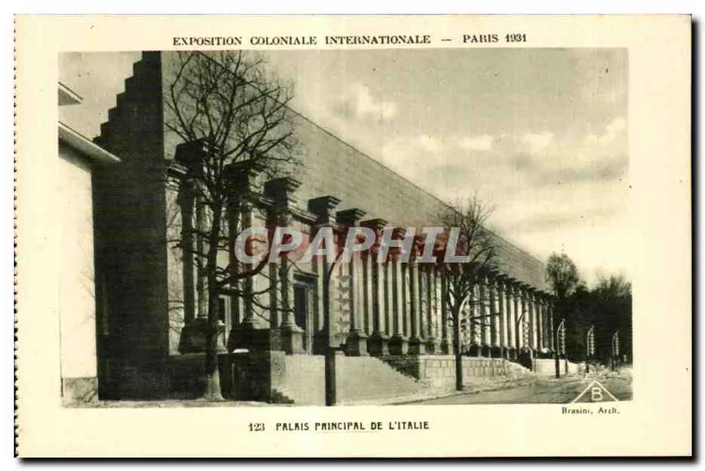 Hauptpalast Italiens — Internationale Kolonialausstellung — Paris 1931 - Vorderseite
