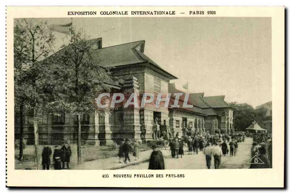 Internationale Kolonialausstellung — Paris 1931 — Neues Pavillon der Niederlande - Vorderseite