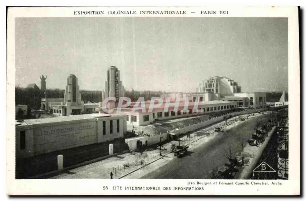 Internationale Kolonialausstellung — Paris 1931 — Internationale Stadt der Informationen — Jean Bourgon und Fernand Camille Chevalier, Archys - Vorderseite