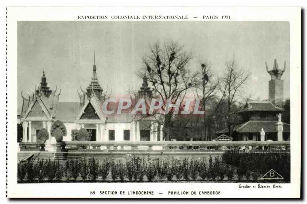 Pavillon Kambodschas — Internationale Kolonialausstellung — Paris 1931 — Groslier et Blanche, Archs - Vorderseite