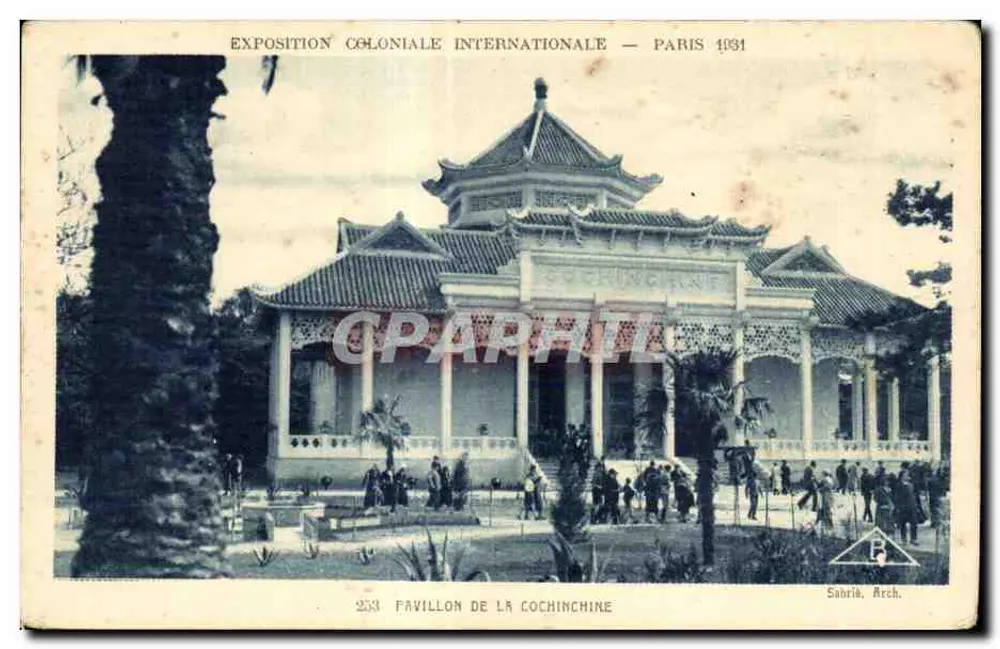 Favillon von Cochinchina — Internationale Kolonialausstellung — Paris 1931 — Sabrià, Arch. - Vorderseite