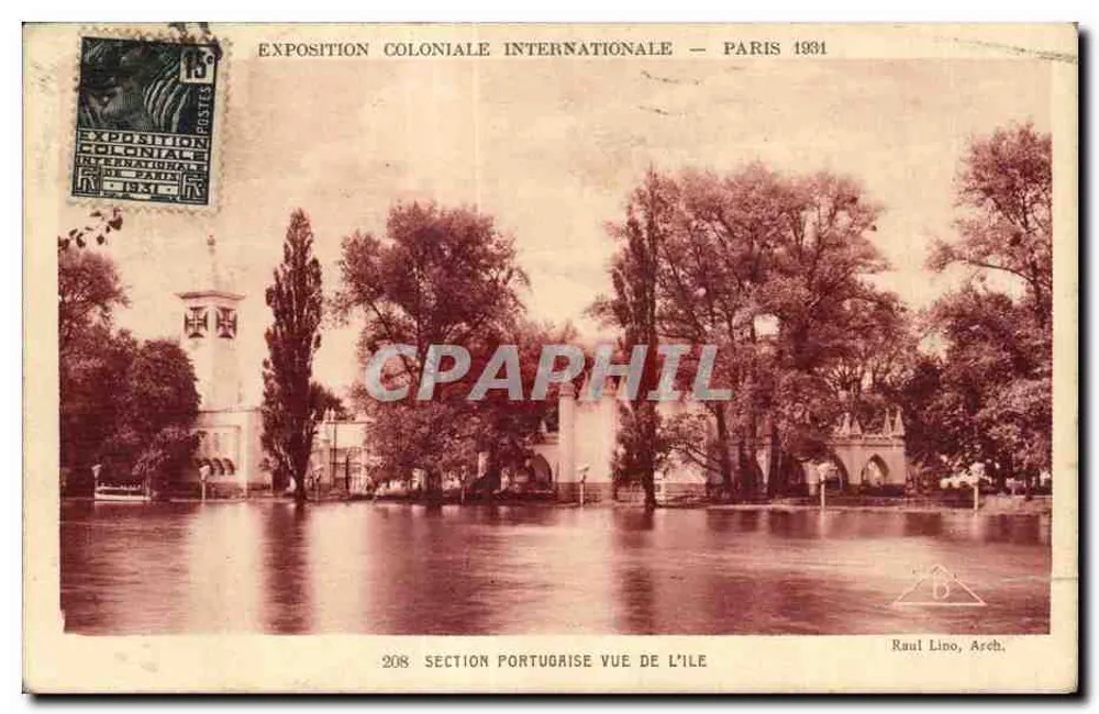 Portugiesische Sektion, Ansicht der Insel — Internationale Kolonialausstellung — Paris 1931 — Raul Lino, Arch. - Vorderseite