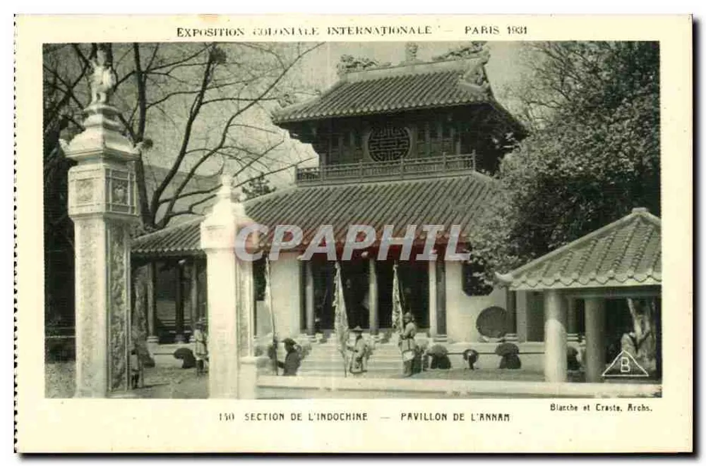Pavillon von Annam — Internationale Kolonialausstellung — Paris 1931 - Vorderseite