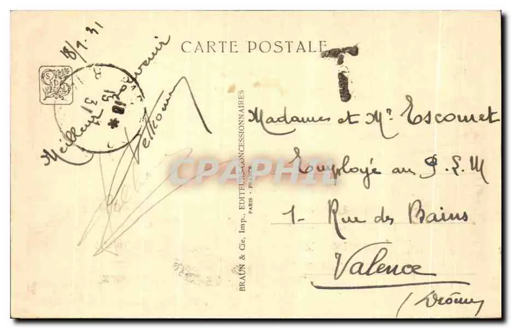 Indochina-Abteilung — Das Restaurant — Internationale Kolonialausstellung — Paris 1931 - Rückseite