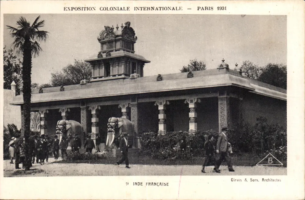 Frankreich-Indien — Internationale Kolonialausstellung — Paris 1931 — Girves & Sors, Architekten - Vorderseite
