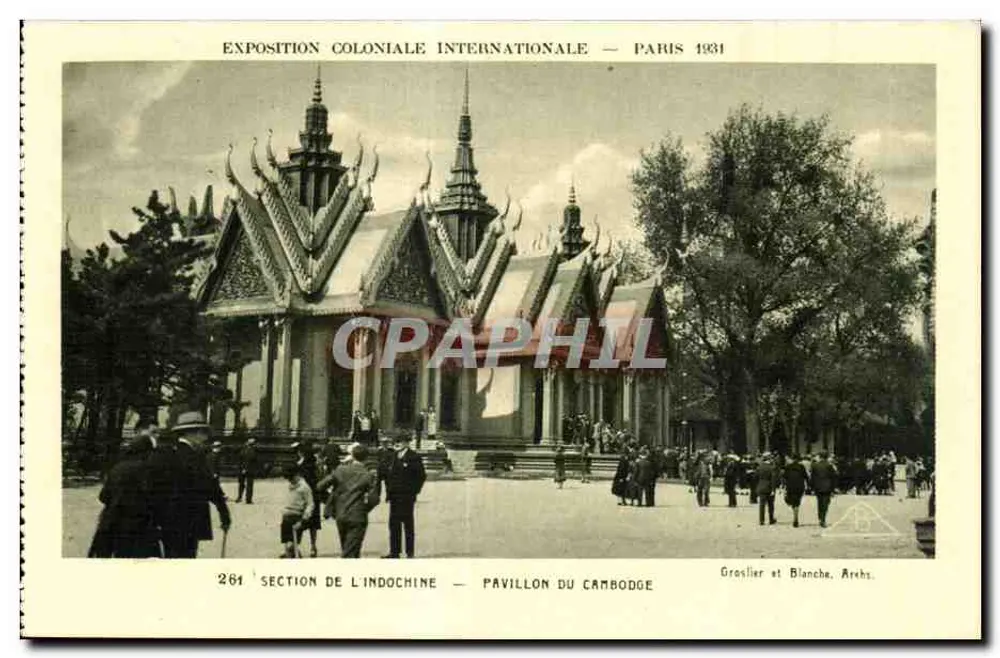 Internationale Kolonialausstellung — Paris 1931 — Indochina-Abteilung — Kambodschapavillon — Groslier et Blanche, Archs. - Vorderseite