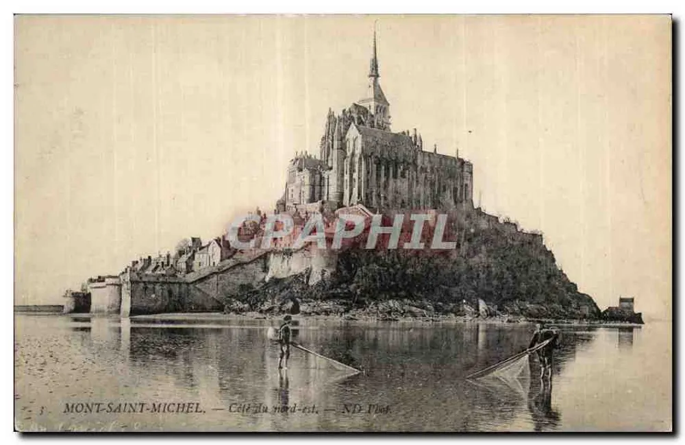 Mont-Saint-Michel — Nordöstliche Seite — ND Plot - Vorderseite