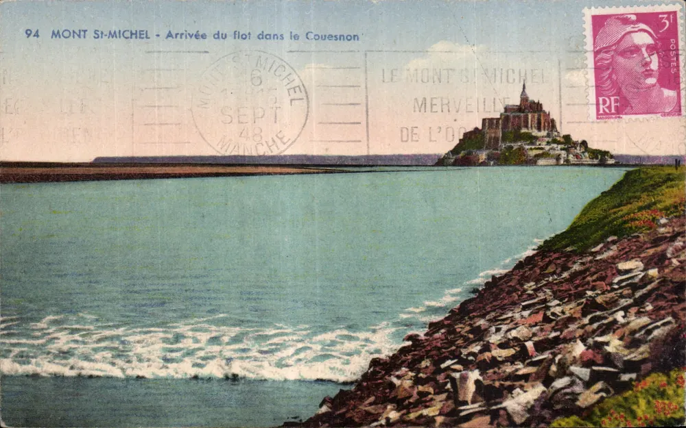 Monte Saint-Michel — Chegada da maré no Couesnon — CAF, Paris - Frente