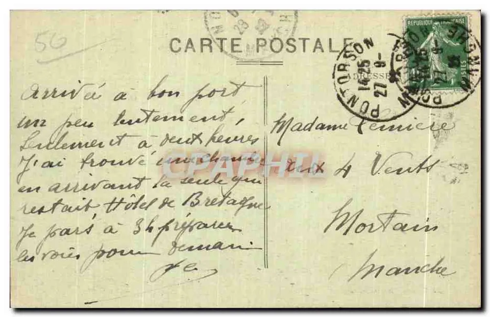 Mont-St-Michel (Manche) und Rocher de Tombelaine — unbekannter Verlag, Nr. 39 - Rückseite