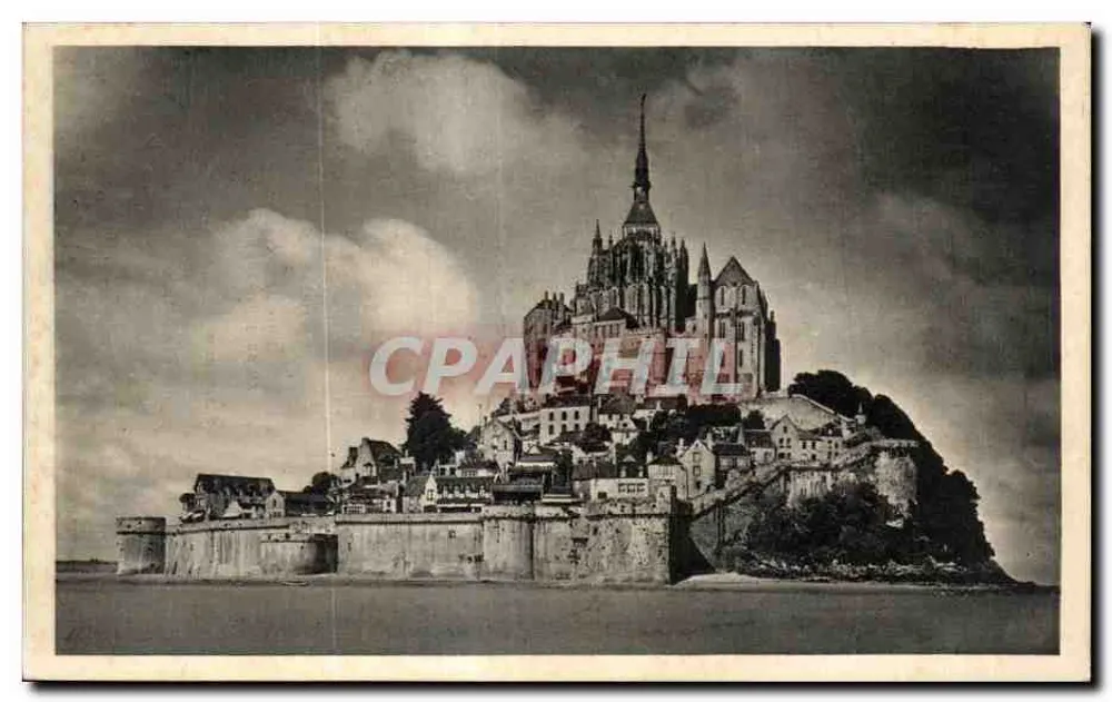Mont Saint-Michel — Allgemeiner Blick - Ostseite — Serv. Commercial Monument Historiques, Gd Palais, Av. Alexandre-III, Paris - Vorderseite