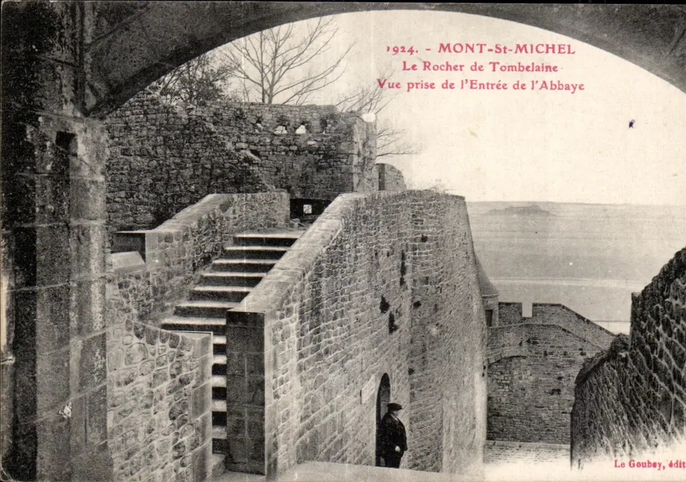 Mont-Saint-Michel — Blick auf den Felsen Tombelaine — Le Goubey, Verlag - Vorderseite