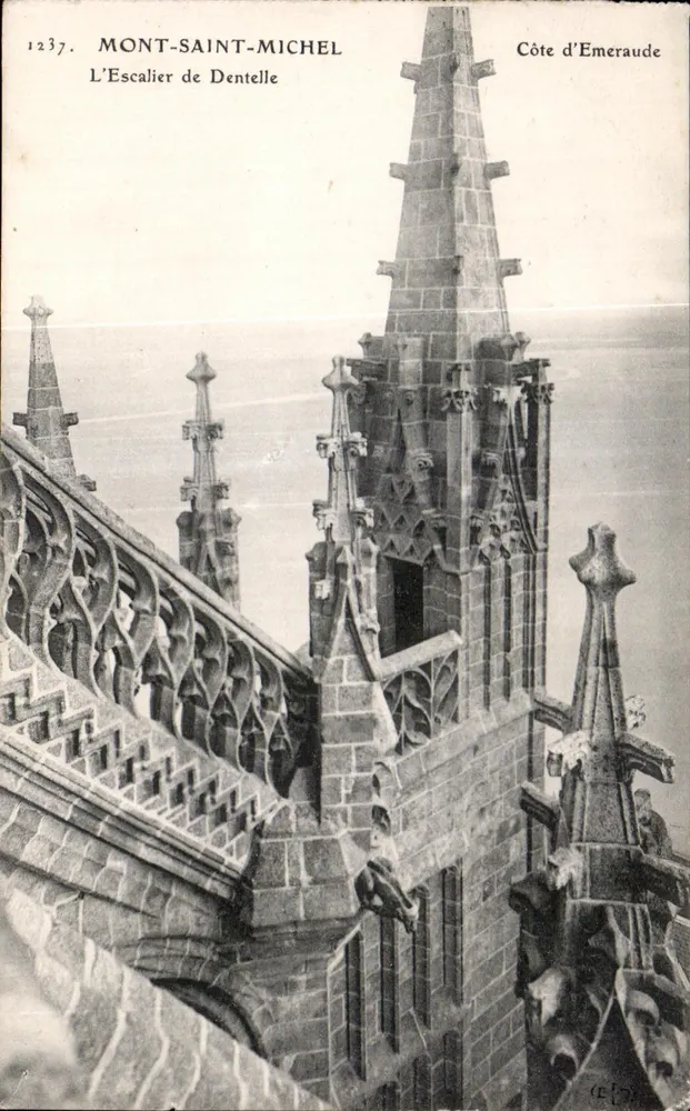 Mont-Saint-Michel — Die Spitzenstiege — Côte d'Émeraude, n°1237 - Vorderseite