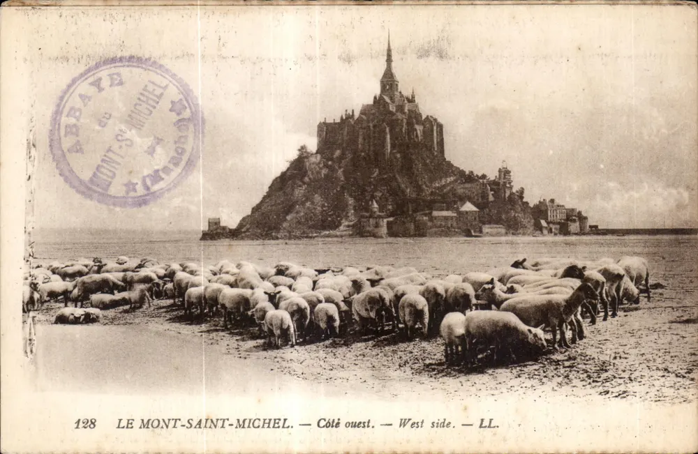 Mont-Saint-Michel — Westseite — LL. — Verlag LL. — N° 128 - Vorderseite