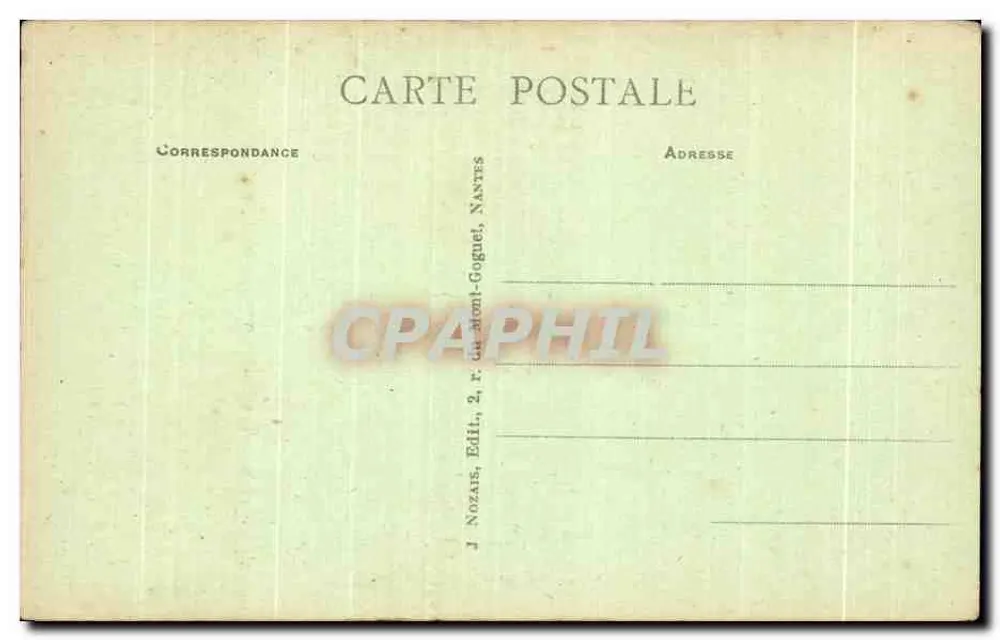 Monte-Saint-Michel — Efeito noturno — J. Nozais, editor, Nantes - Verso