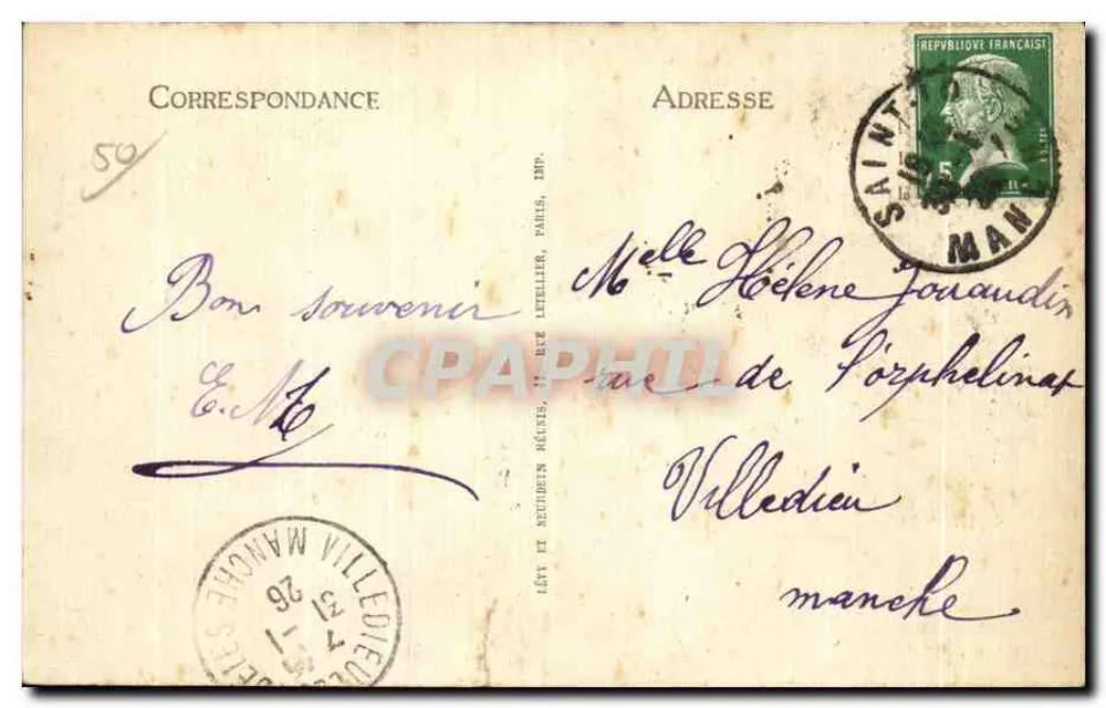 Saint-Lô — O Colégio — LL - Verso