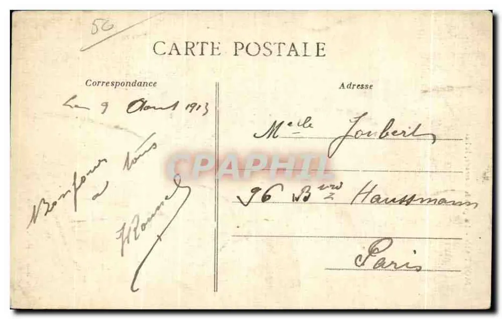 Mortain — A Grande Cascata, o baixo — G. Dando, fot. Mortain - Verso