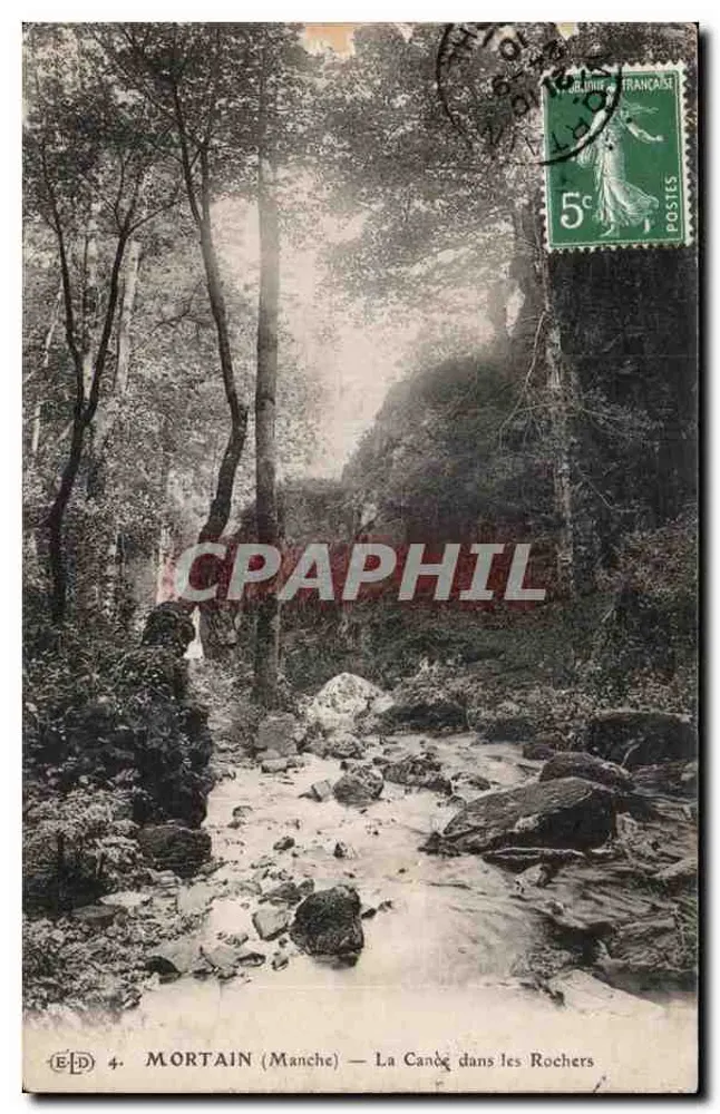 Mortain (Manche) — La Canée dans les Rochers — Éditeur ELD, n°4 - Frente