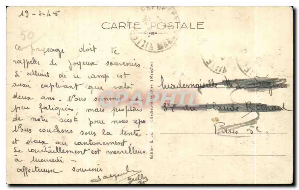 Villedieu (Manche) — Etang du Gué Riant — Édition Villedieu (Manche) - Achterkant