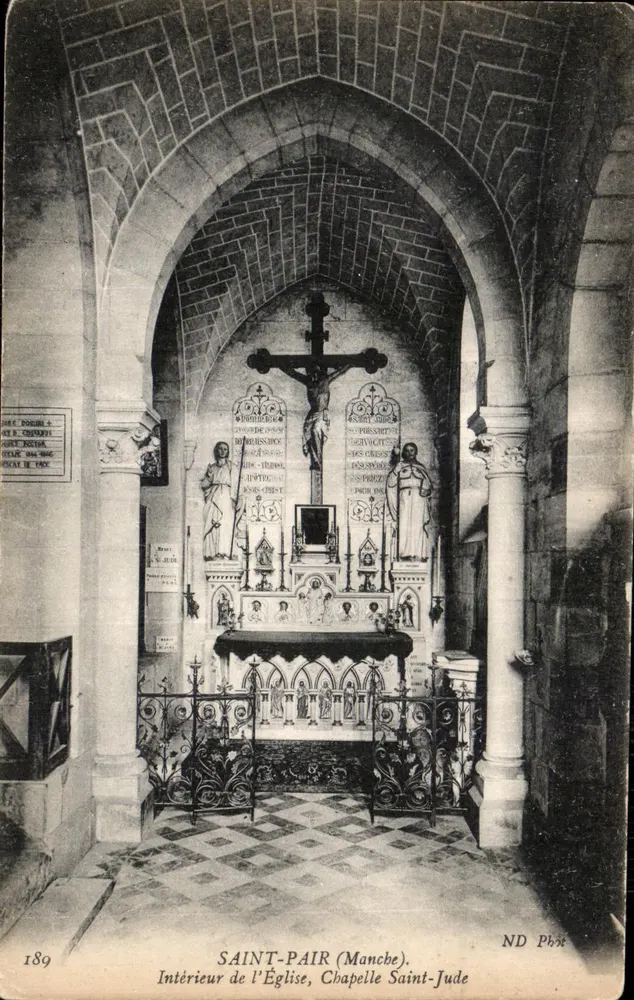 Saint-Pair (Manche) — Innenansicht der Kirche, Kapelle Saint-Jude — ND Phot, Nr. 189 - Vorderseite