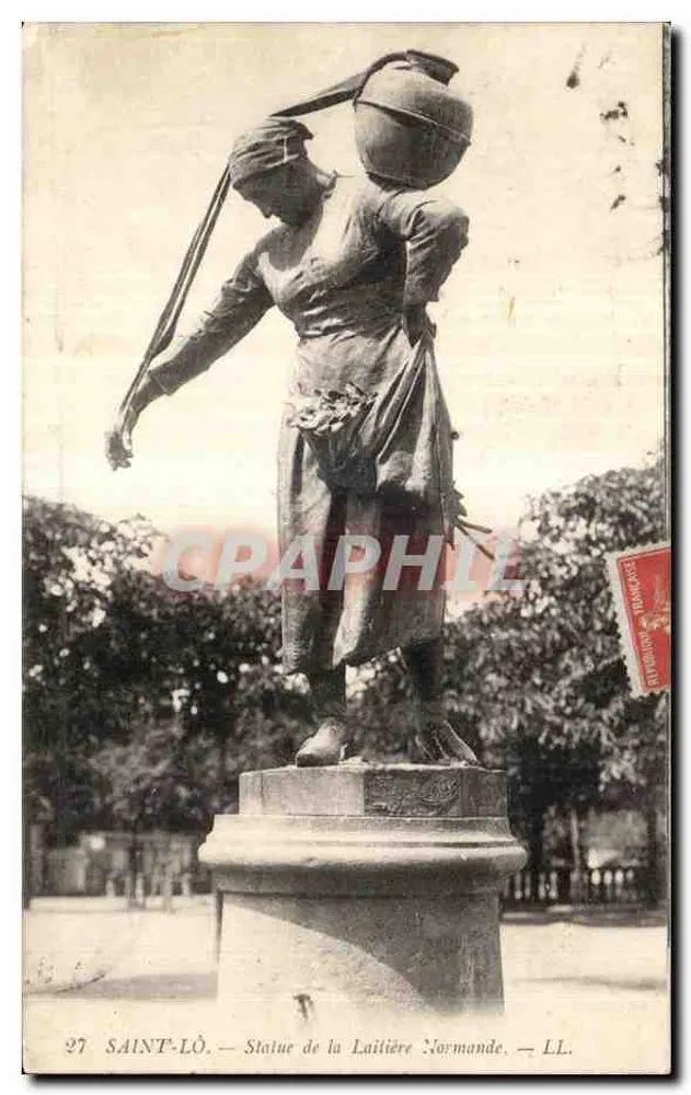 Saint-Lô — Statua della Lattona Normanna — LL. - Recto