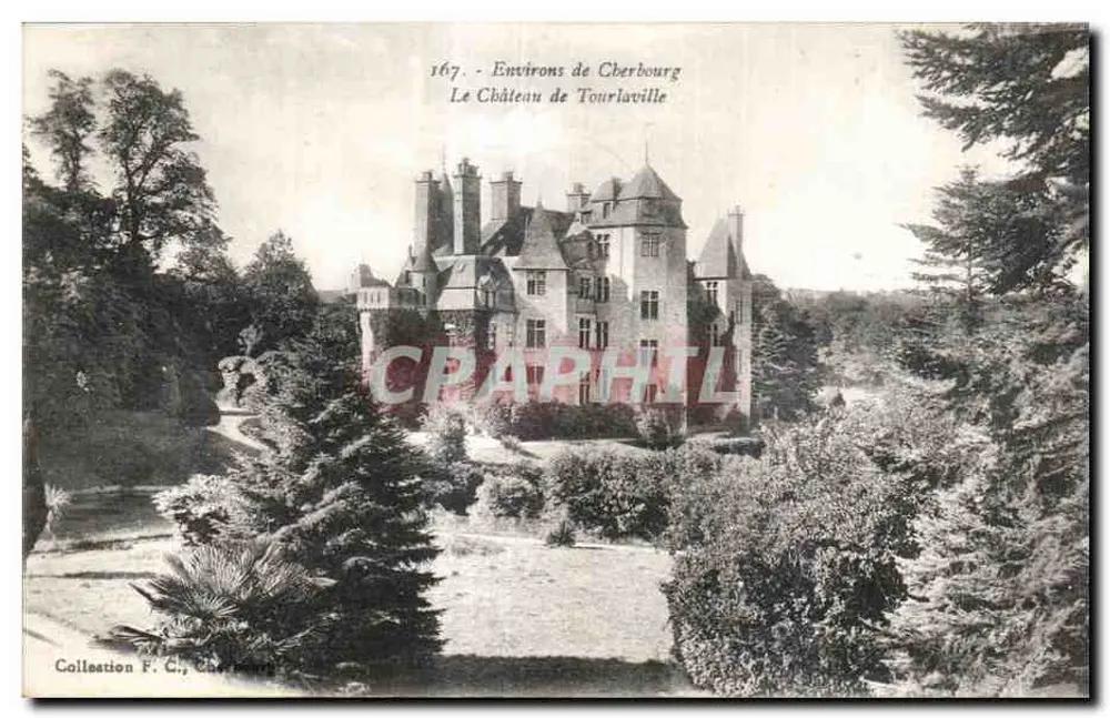 Um Cherbourg — Schloss Tourlavelle — Sammlung F. C., Cherbourg - Vorderseite