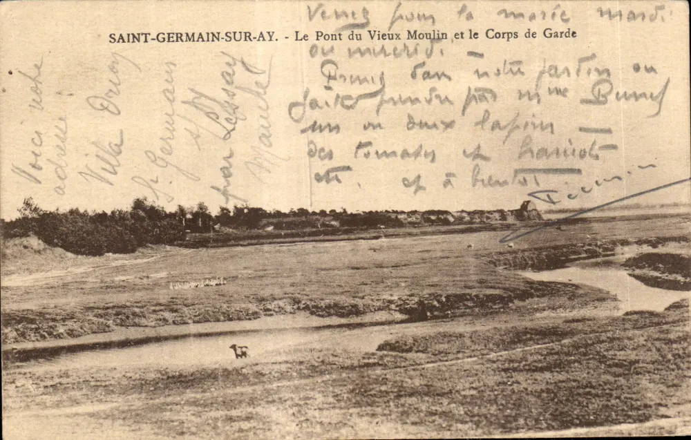 Saint-Germain-sur-Ay — Der Pont du Vieux Moulin und der Corps de Garde — Ausgabe der Hoteliersgesellschaft Saint-Germain-sur-Ay - Vorderseite