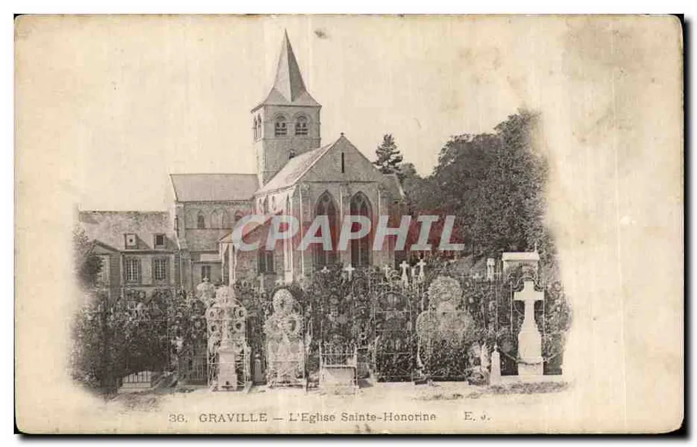 Graville — Kirche Sainte-Honorine — E.j. - Vorderseite