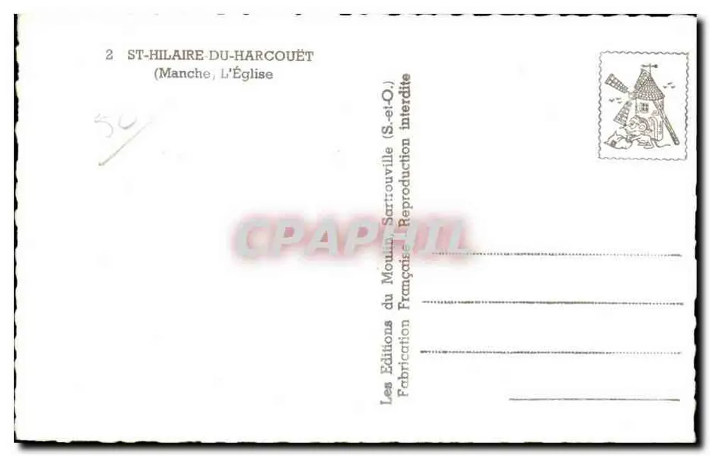 St-Hilaire-du-Harcouët — Die Kirche — Editions du Moulin Sartrouville - Rückseite