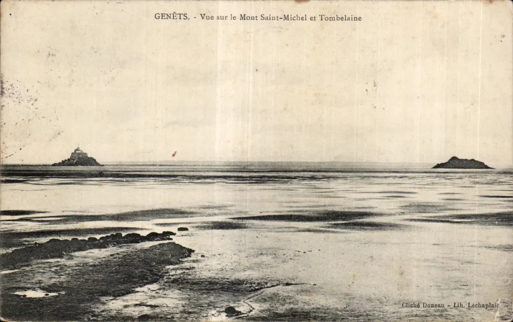 Genêts — Ansicht des Mont Saint-Michel und Tombelaine — Cliché Doneau - Lib. Lechaplais - Vorderseite