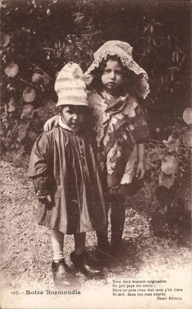 Twee kinderen — Normandië — H. Erniece, n°107 - Voorkant