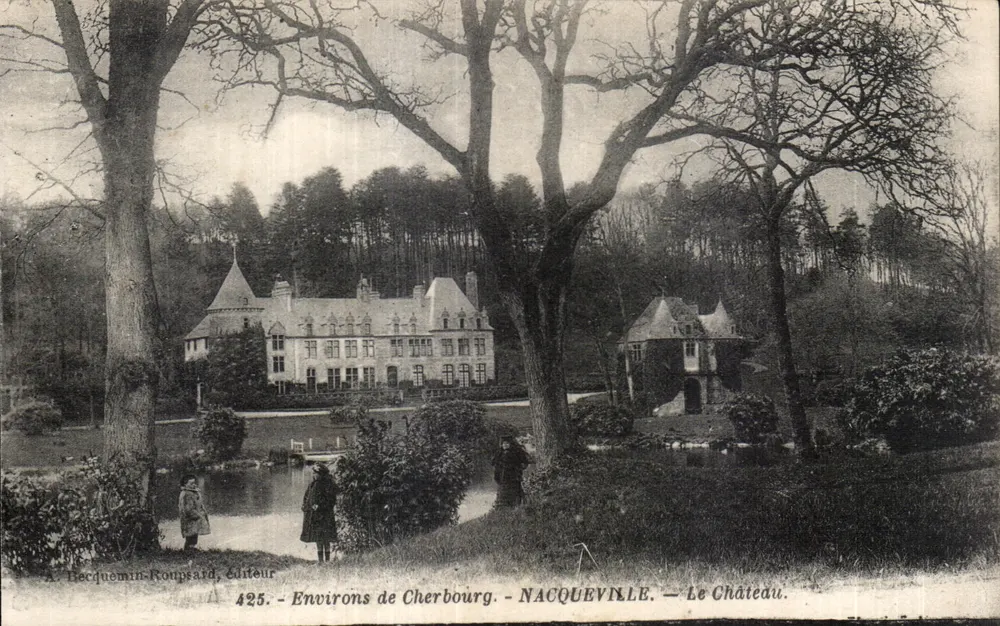 Nacqueville — O Castelo — Environs de Cherbourg — A. Becquemin-Roupeard, Editor, n°425 - Frente