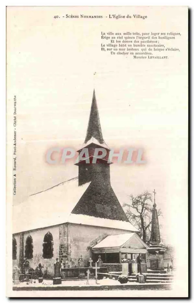 L'Église du Village — Scènes Normandes — Collection A. Bénard, cliché Bourgauthe - Vorderseite