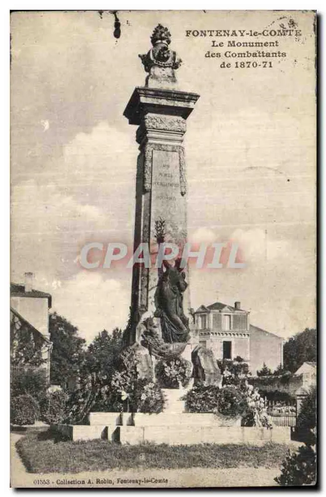 Fontenay-le-Comte — Monument des Combattants de 1870-71 — Collection A. Robin - Awers