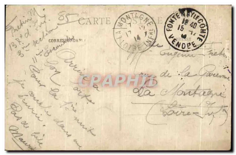 Fontenay-le-Comte — Monument des Combattants de 1870-71 — Collection A. Robin - Rewers