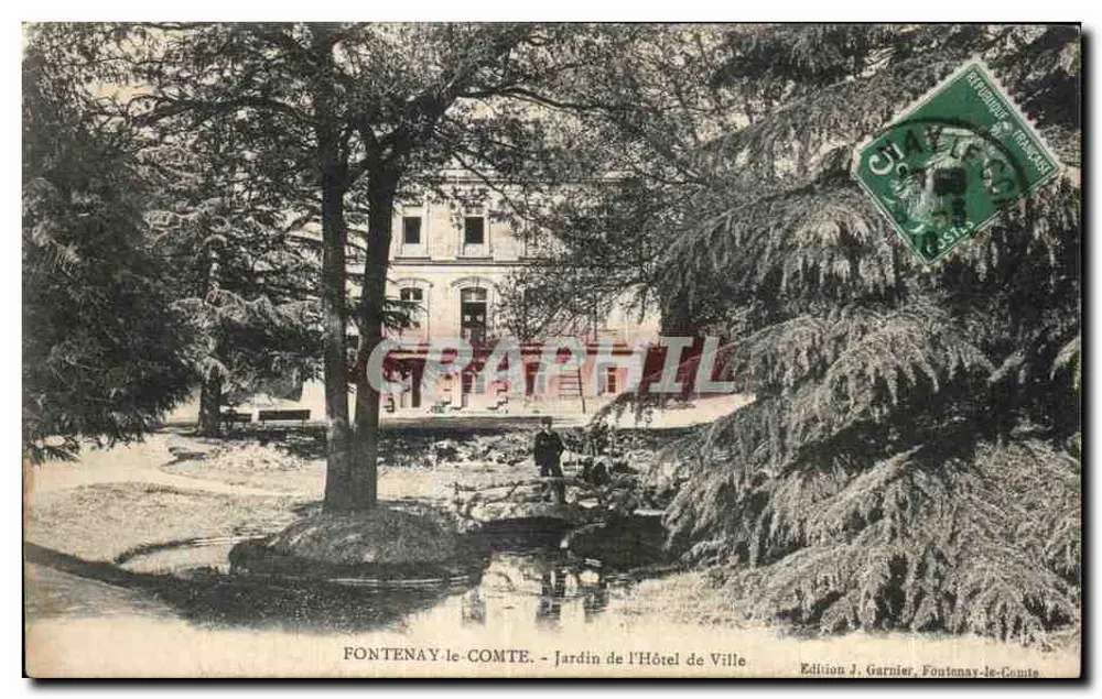Fontenay-le-Comte — Garten des Rathauses — Edition J. Garnier - Vorderseite