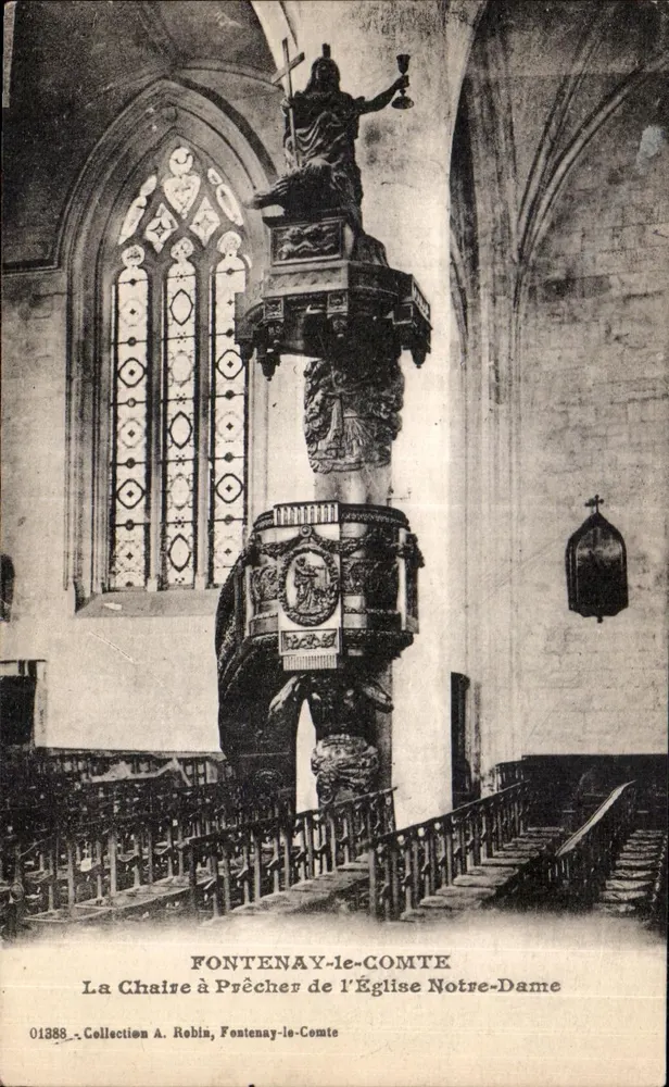 Fontenay-le-Comte — Die Kanzel der Kirche Notre-Dame — Sammlung A. Robin - Vorderseite