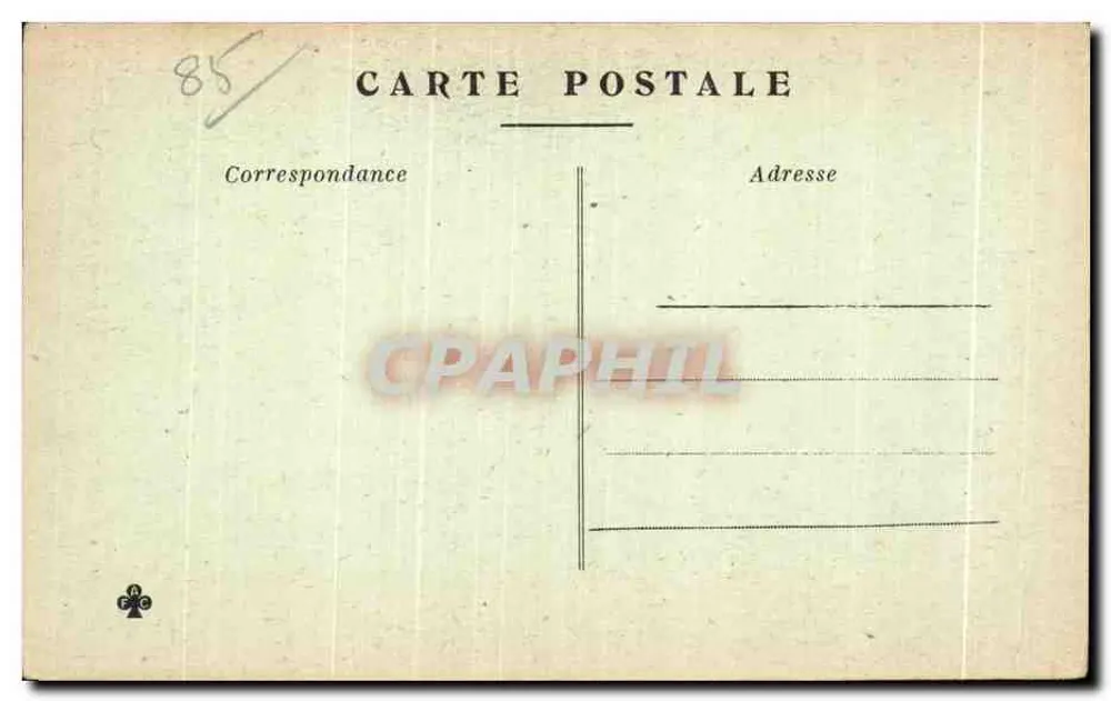 Fontenay-le-Comte — Ansicht des Portals der Kirche Notre-Dame — Edition H. Coulay - Rückseite