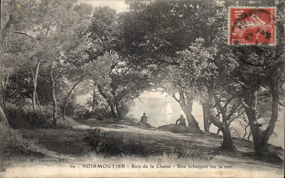 Noirmoutier - Holz der Bank - Eine Aussicht aufs Meer — Goll Mme Gaussion, phot. — n° 60 - Vorderseite