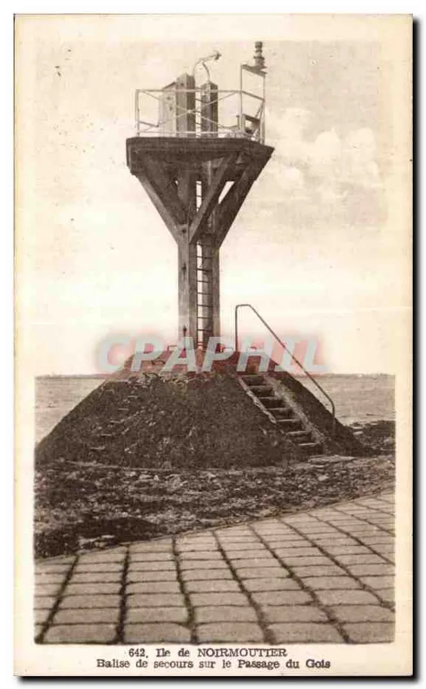 Leuchtturm zur Rettung auf dem Passage du Gois — Île de Noirmoutier — J. Nozaus, Nantes - Vorderseite